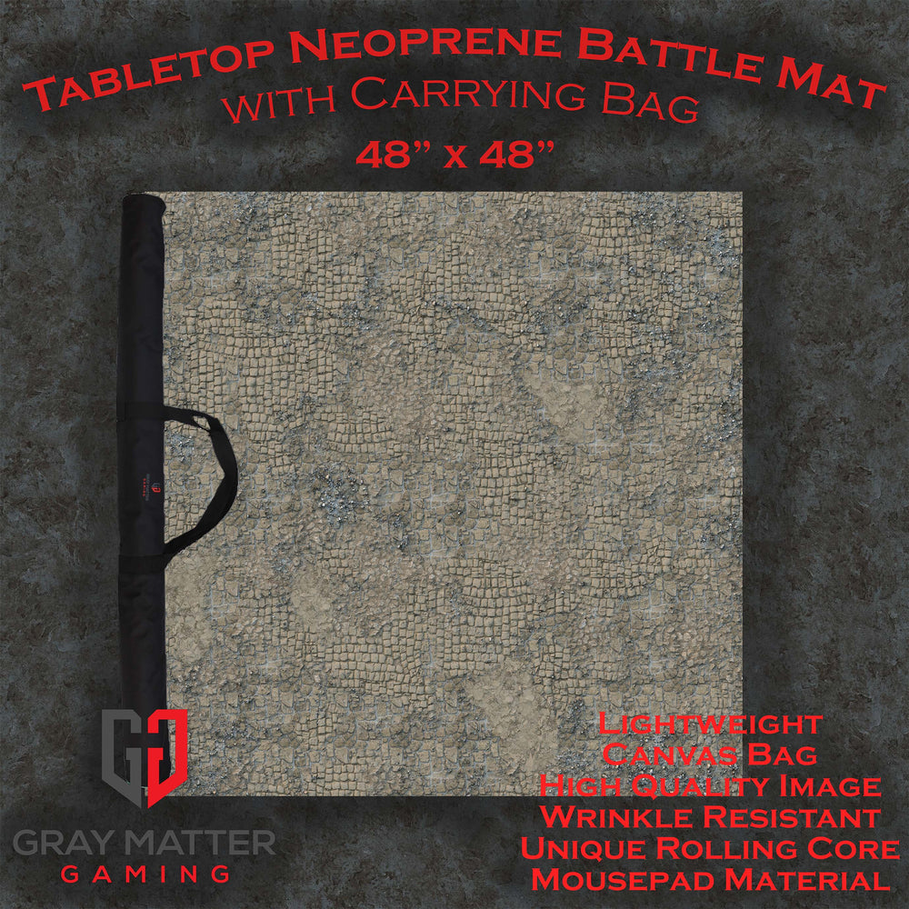 Broken Cobblestone - Neoprene Battle Mat with Bag