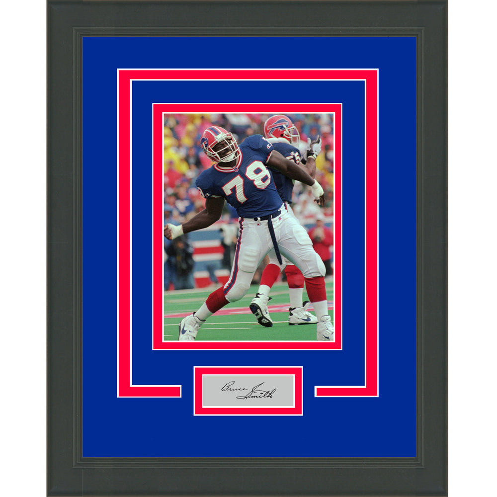 Framed Bruce Smith Facsimile Laser Engraved Signature Auto Buffalo Bills 11x14 Football Photo (ONLINE ORDER ONLY)