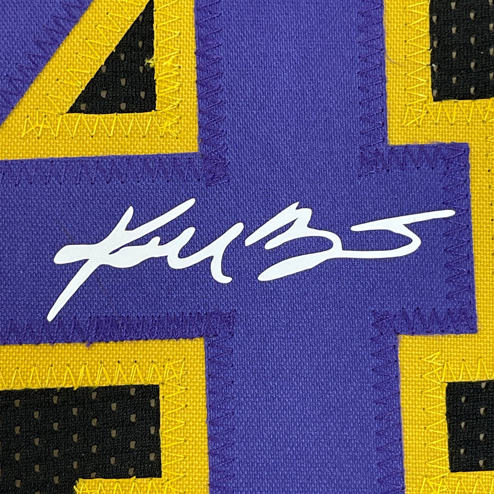 Framed Facsimile Autographed Kobe Bryant 35x39 #24 Los Angeles LA Black Reprint Laser Auto Basketball Jersey Size Men's XL (ONLINE ORDER ONLY)