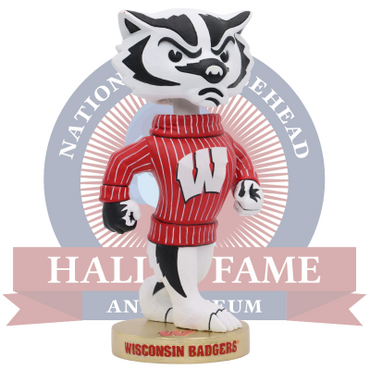 Bucky Badger Wisconsin Badgers Mascot Gold Base Bobblehead (Presale)