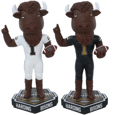Harding Bisons Buff the Bison Mascot 2023 Division II Football National Champions Bobbleheads (ONLINE ORDER ONLY)