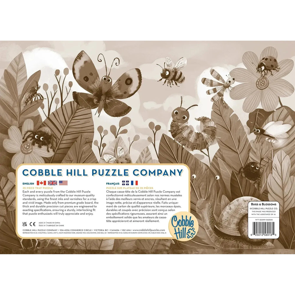 Bugs & Blooms 35 Piece Tray Jigsaw Puzzle Cobble Hill (ONLINE ORDER ONLY)