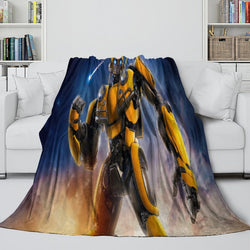 Movie Bumblebee Blanket Flannel Throw Kids Room Decoration (ONLINE ORDER ONLY)