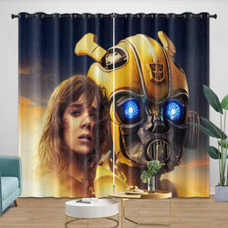 Bumblebee Curtains Pattern Blackout Window Drapes Room Decoration (ONLINE ORDER ONLY)