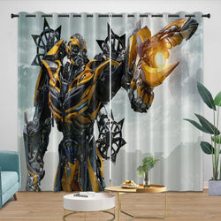 Bumblebee Curtains Pattern Blackout Window Drapes Room Decoration (ONLINE ORDER ONLY)