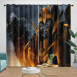 Bumblebee Curtains Pattern Blackout Window Drapes Room Decoration (ONLINE ORDER ONLY)