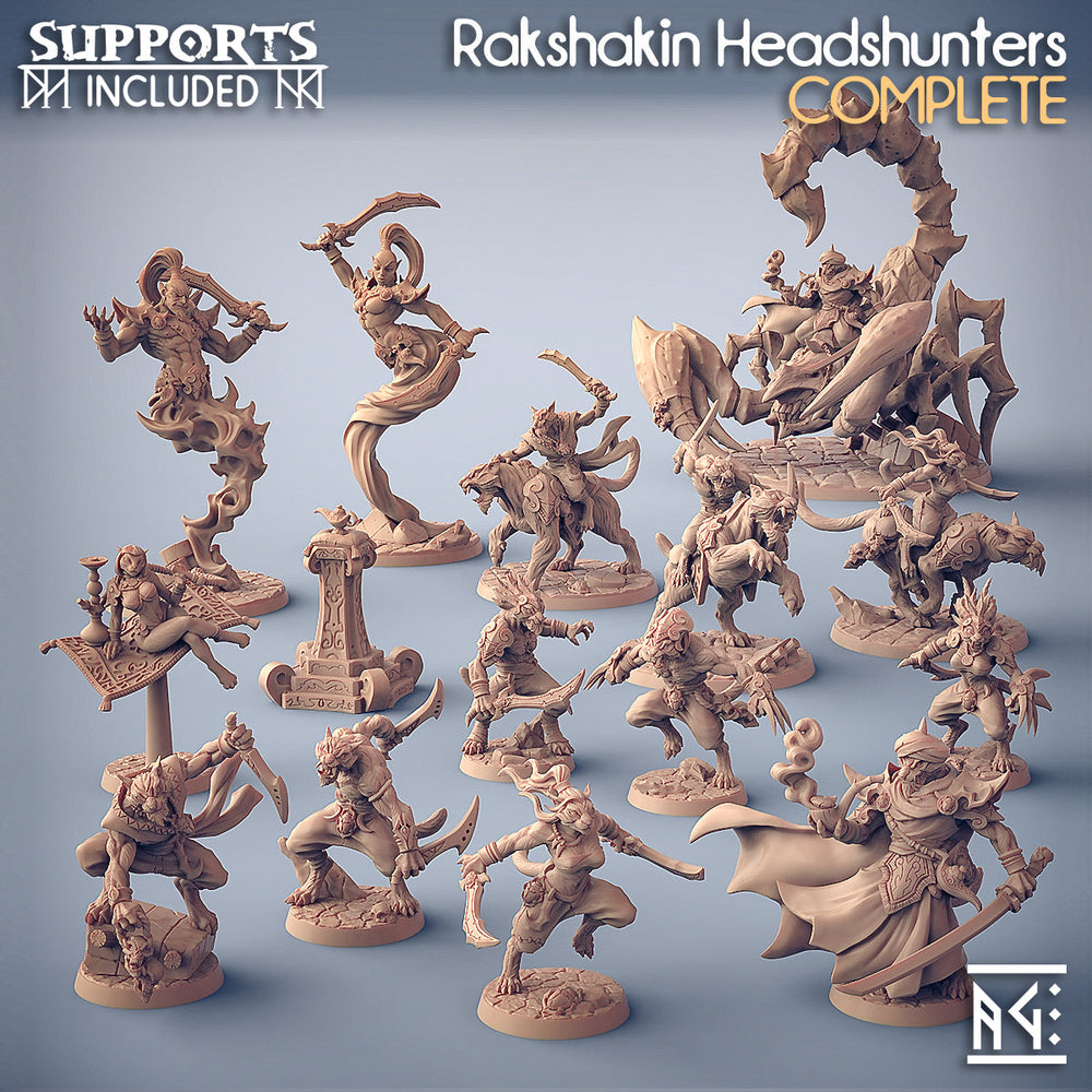 3D Printed Artisan Guild Djinn Alrivah Rakshakin Headhunters 28mm 32mm (Online Only)