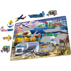 Busy Cargo Hub 37 Piece Tray Jigsaw Puzzle Larsen (ONLINE ORDER ONLY)