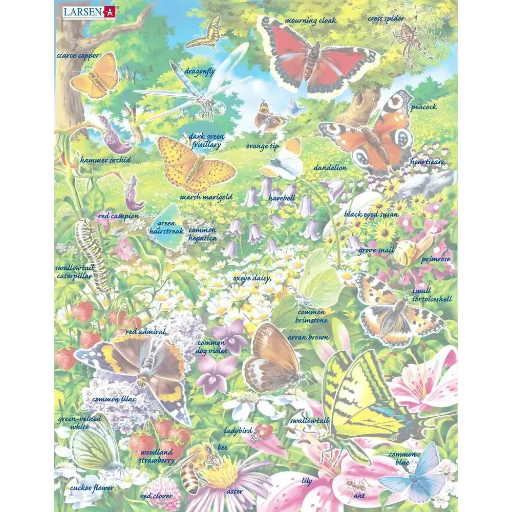 Butterflies 42 Piece Tray Jigsaw Puzzle Larsen (ONLINE ORDER ONLY)