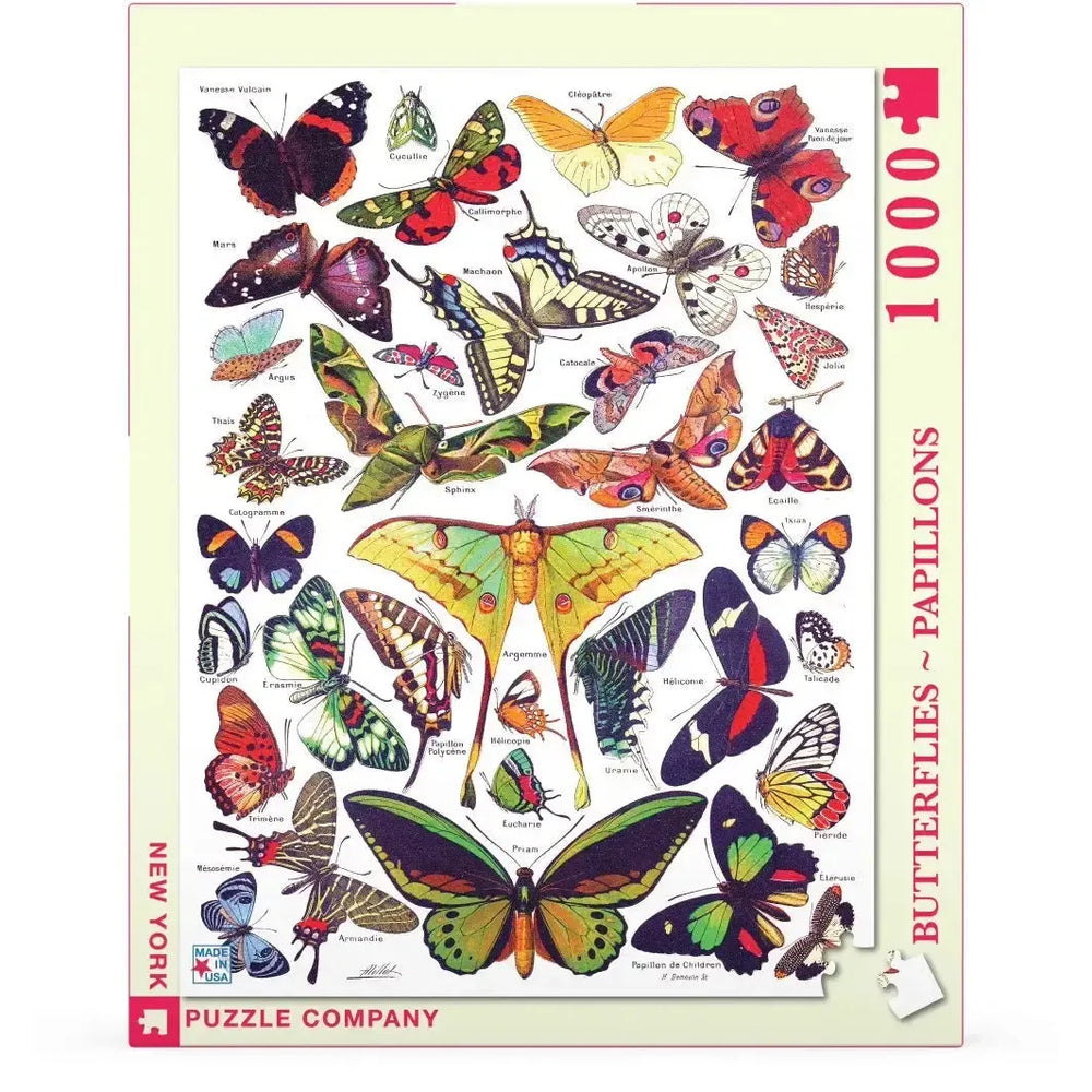Butterflies ~ Papillons 1000 Piece Jigsaw Puzzle NYPC (ONLINE ORDER ONLY)