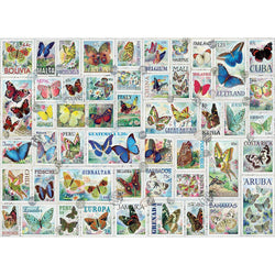 Butterflies Vintage Stamps 500 Piece Jigsaw Puzzle Eurographics (ONLINE ORDER ONLY)