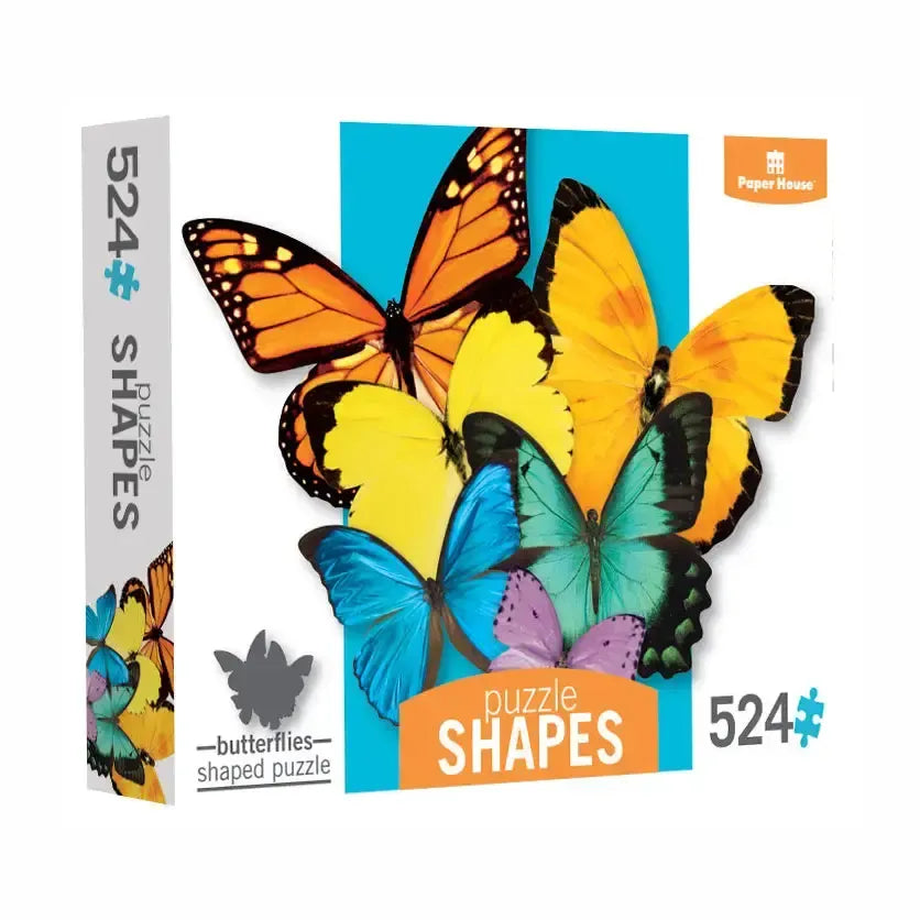 Butterfly Cluster 524 Piece Shaped Jigsaw Puzzle Paper House (ONLINE ORDER ONLY)
