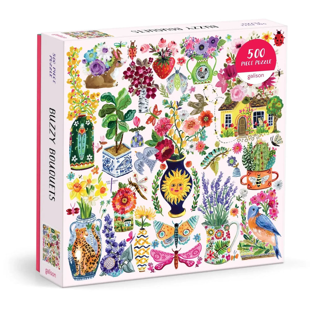Buzzy Bouquets 500 Piece Jigsaw Puzzle Galison