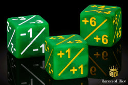 +1/ -1 Counters - Matte Green - Set of 10 (ONLINE ORDER ONLY)