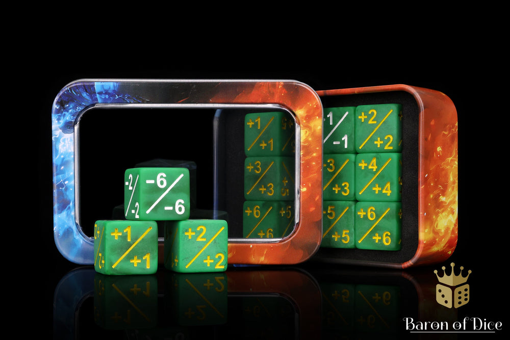 +1/ -1 Counters - Matte Green - Set of 10 (ONLINE ORDER ONLY)