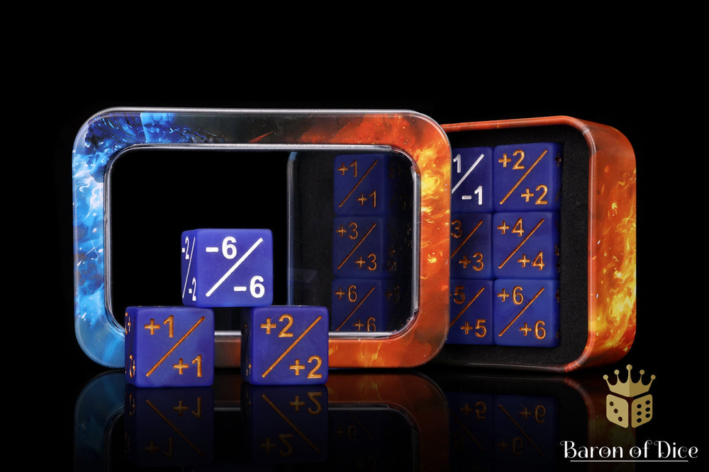 +1/ -1 Counters - Matte Blue - Set of 10 (ONLINE ORDER ONLY)