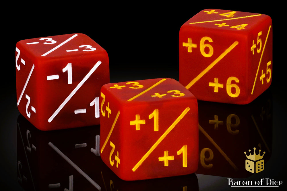 +1/ -1 Counters - Matte Red - Set of 10 (ONLINE ORDER ONLY)