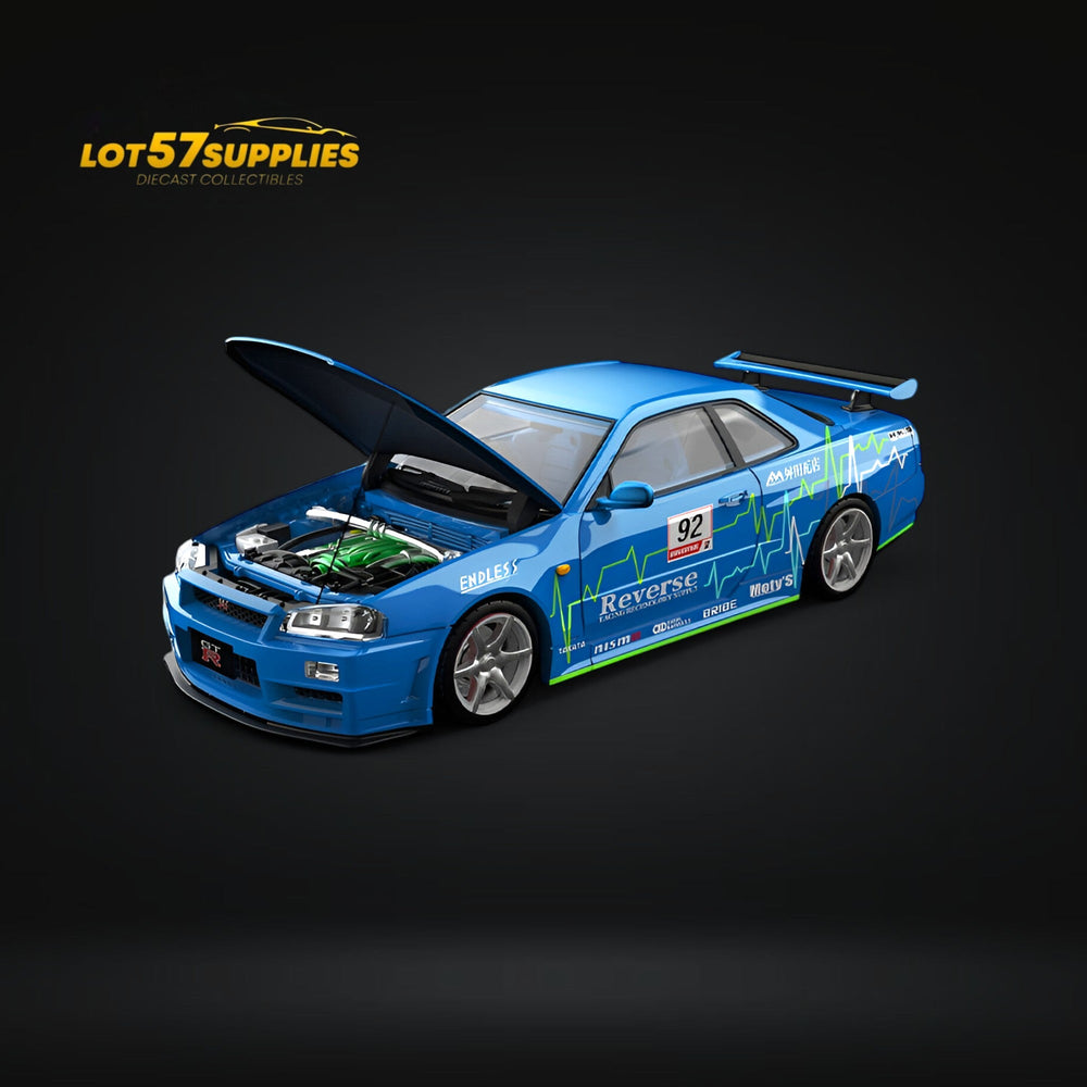 (Pre-Order) Cool Art Skyline R34 Blue #92 Ordinary 1:64 (ONLINE ORDER ONLY)