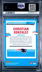 Graded 2024 Panini Donruss Optic Christian Gonzalez #274 Blue Glitter Rookie RC Football Card PSA 10 Gem Mint (ONLINE ORDER ONLY)