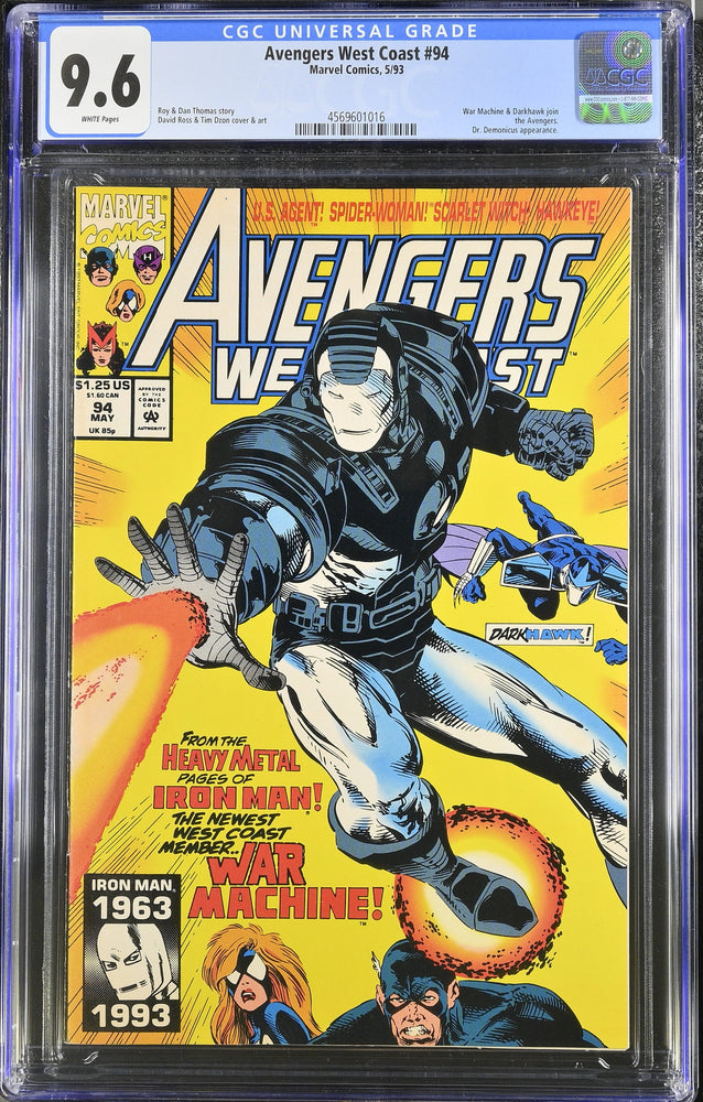 Avengers West Coast #94 (5/93) Graded CGC 9.6 (Online Order Only)