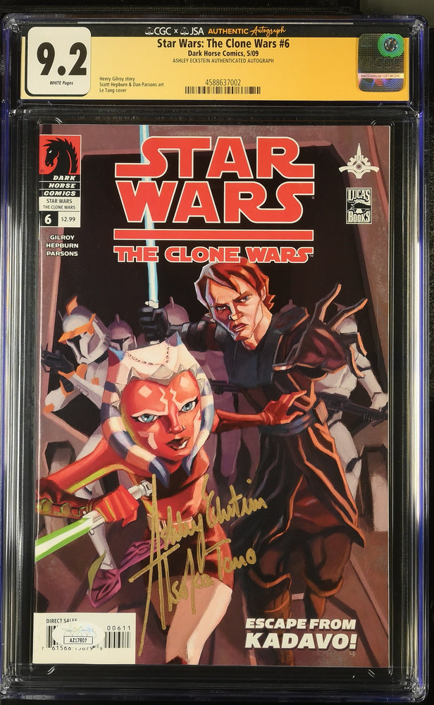 Star Wars: The Clone Wars #6 Signed by Ashley Eckstein Graded CGC 9.2 (Online Order Only)