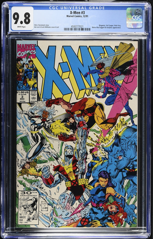 X-Men #3 (12/91) Graded CGC 9.8 (Online Order Only)