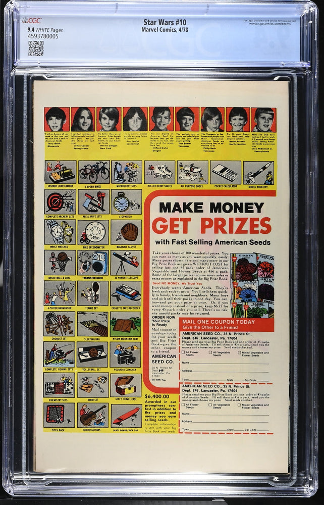 Star Wars #10 (4/78) Graded CGC 9.4 (Online Order Only)