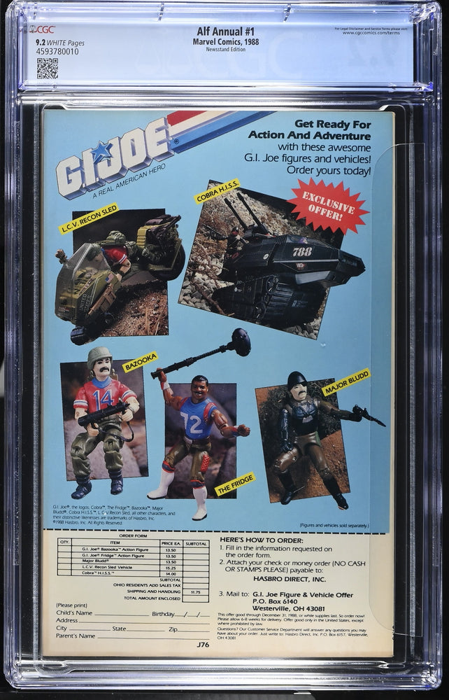 Alf Annual #1 (1988) Graded CGC 9.2 Newsstand Edition (Online Order Only)