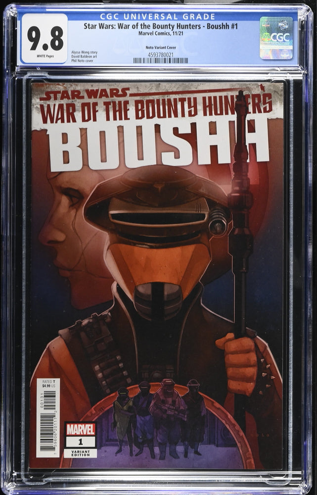 Star Wars: War of the Bounty Hunters - Boushh #1 (11/21) Graded CGC 9.8 Noto Variant Cover (Online Order Only)