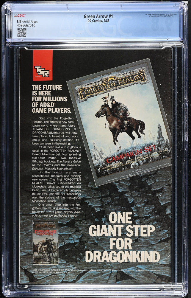 Green Arrow #1 (2/88) Graded CGC 9.8 (Online Order Only)