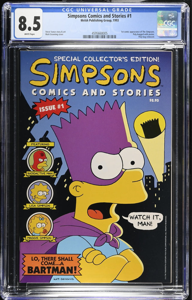 Simpsons Comics and Stories #1 (1993) Graded CGC 8.5 (Online Order Only)