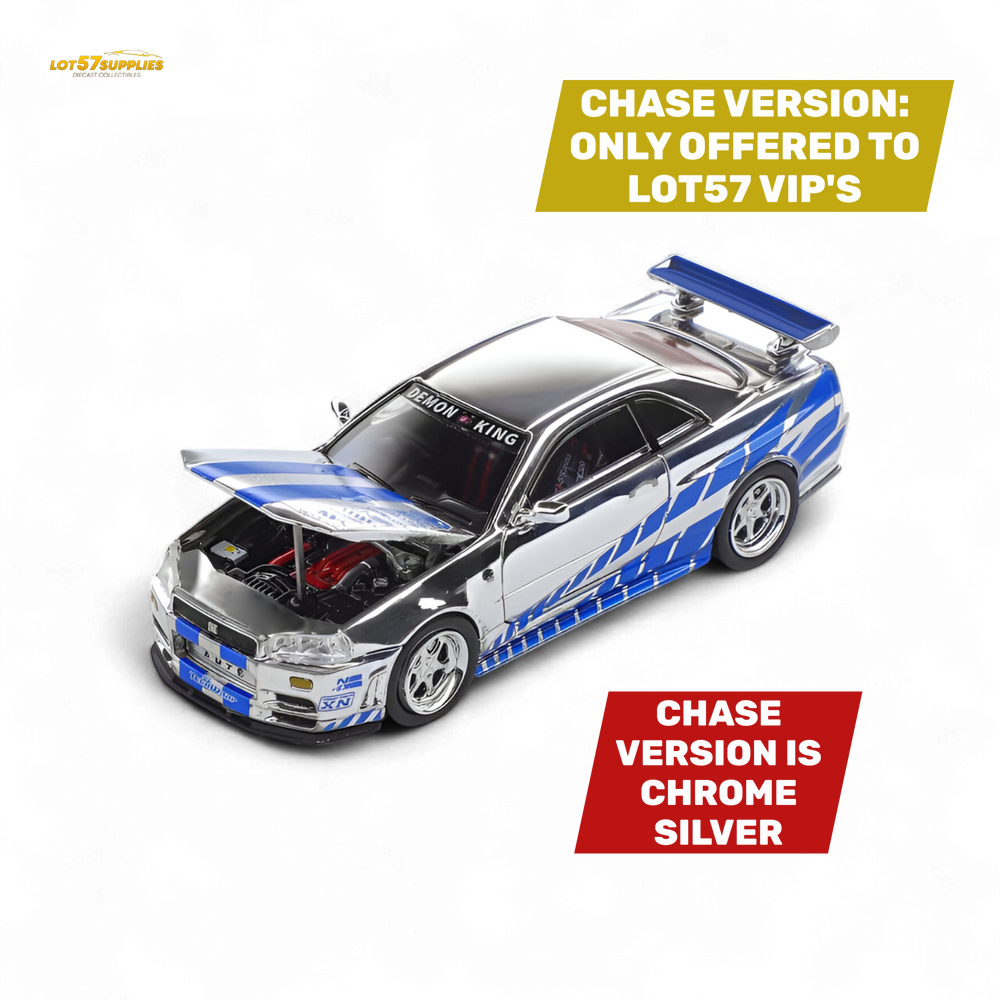 (Pre-Order) Demon King Auto Skyline GT-R R34 Z-Tune - Fast and Furious Paul Livery 1:64 (ONLINE ORDER ONLY)