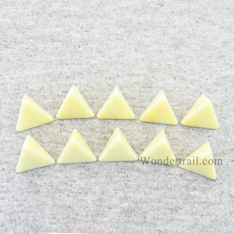 CHX29041 Ivory Blank Dice with No Pips D4 16mm (5/8in) Pack of 10 Chessex (ONLINE ORDER ONLY)