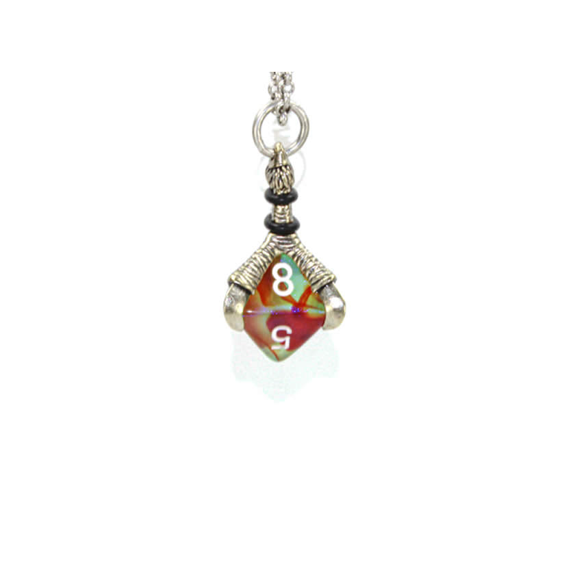CHX53103 Old Silver Dice Pendant D8 (ONLINE ORDER ONLY)