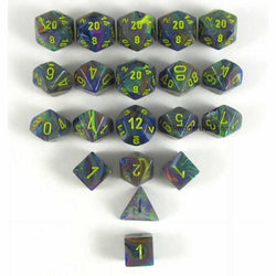 CHXLE884 Rio Festive Dice with Yellow Numbers 16mm (5/8in) Pack of 20 (ONLINE ORDER ONLY)