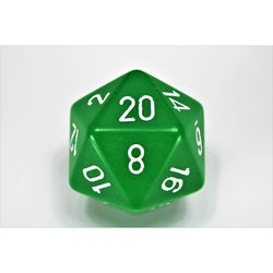 CHXXQ2005 Green Opaque Die White Numbers D20 34mm (1.34in) Pack of 1 (ONLINE ORDER ONLY)