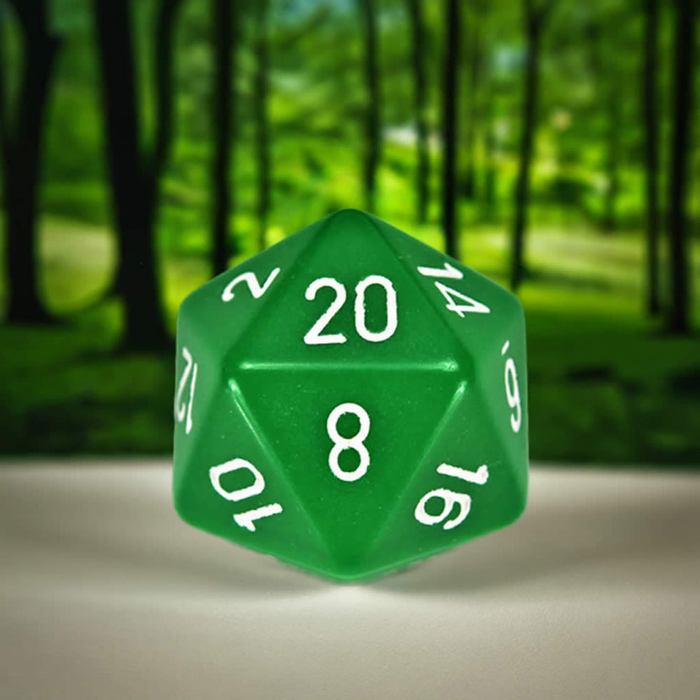 CHXXQ2005 Green Opaque Die White Numbers D20 34mm (1.34in) Pack of 1 (ONLINE ORDER ONLY)