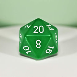 CHXXQ2005 Green Opaque Die White Numbers D20 34mm (1.34in) Pack of 1 (ONLINE ORDER ONLY)