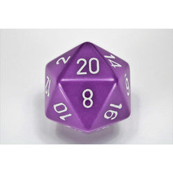 CHXXQ2007 Purple Opaque Die White Numbers D20 34mm (1.34in) Pack of 1 (ONLINE ORDER ONLY)