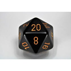 CHXXQ2028 Black Opaque Die Gold Numbers D20 34mm (1.34in) Pack of 1 (ONLINE ORDER ONLY)
