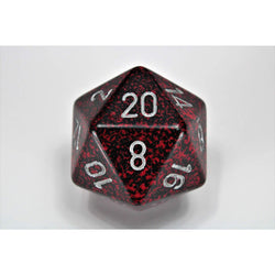 CHXXS2005 Silver Volcano Speckled Die Silver Numbers D20 34mm Pack of 1 (ONLINE ORDER ONLY)
