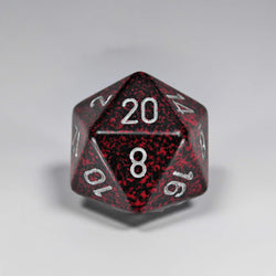 CHXXS2005 Silver Volcano Speckled Die Silver Numbers D20 34mm Pack of 1 (ONLINE ORDER ONLY)