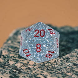 CHXXS2020 Air Speckled Die Red Numbers D20 34mm (1.34in) Pack of 1 (ONLINE ORDER ONLY)