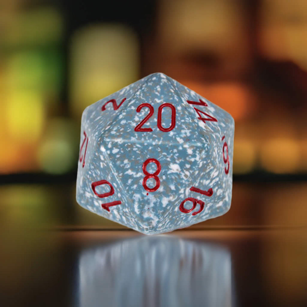 CHXXS2020 Air Speckled Die Red Numbers D20 34mm (1.34in) Pack of 1 (ONLINE ORDER ONLY)