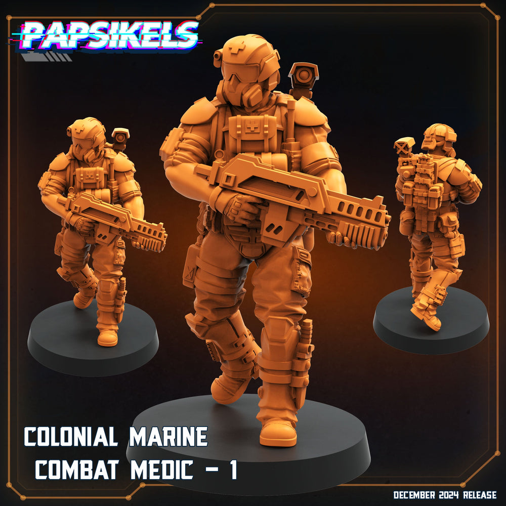 3D Printed Papsikels Colonial Marine Combat Medic Team Dec. 2024 SciFi 28mm 32mm (Online Only)
