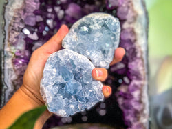Ethically Sourced CELESTITE Clusters 450-800 Grams (ONLINE ORDER ONLY)