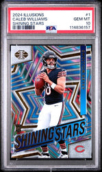 Graded 2024 Panini Illusions Caleb Williams #1 Shining Stars Rookie RC Football Card PSA 10 Gem Mint (ONLINE ORDER ONLY)