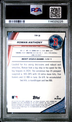 Graded 2024 Topps Bowmans Best Roman Anthony #TP3 Top Prospects Aqua Lava /199 Rookie RC Baseball Card PSA 10 Gem Mint (ONLINE ORDER ONLY)