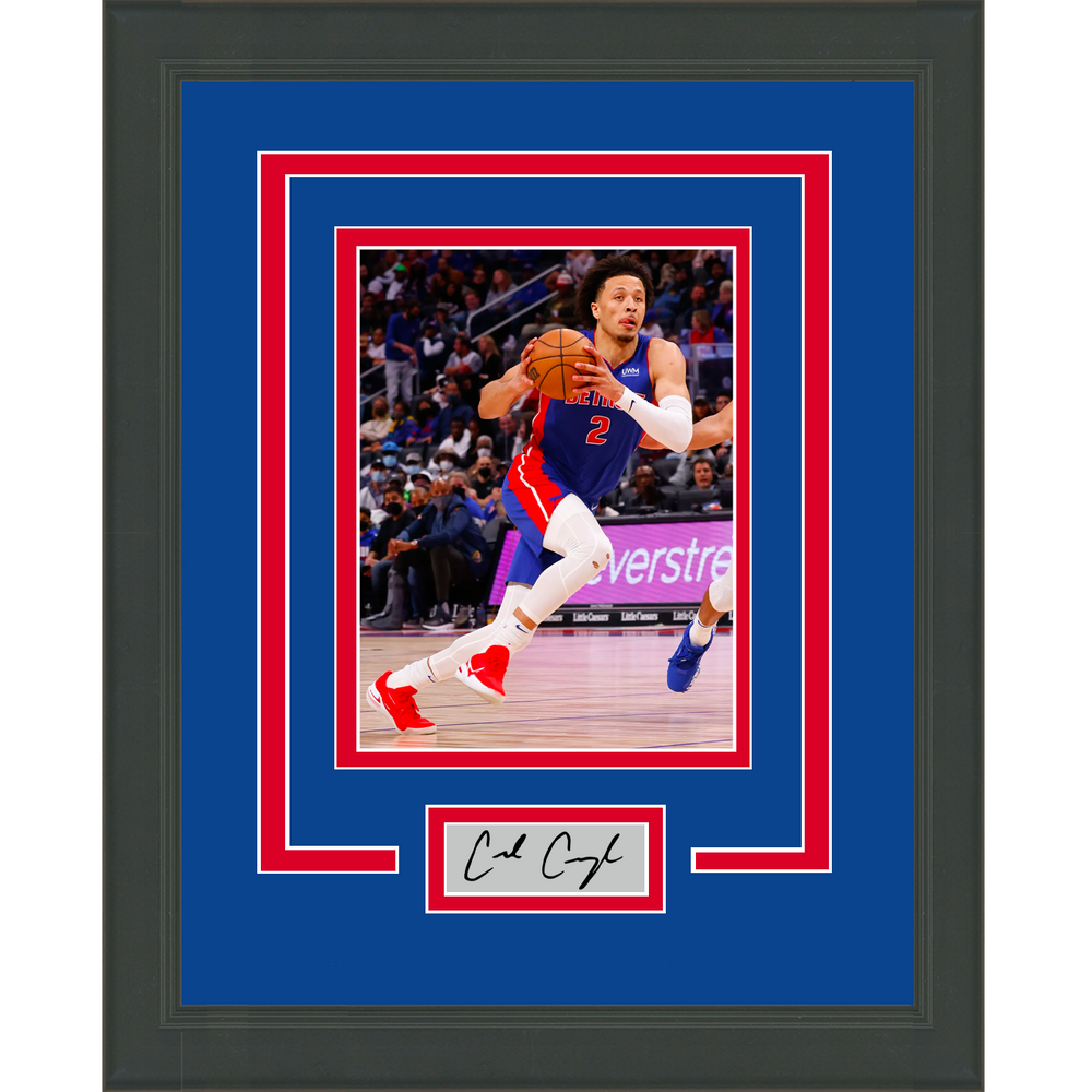 Framed Cade Cunningham Facsimile Laser Engraved Signature Auto Detroit Pistons 11x14 Basketball Photo (ONLINE ORDER ONLY)