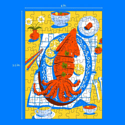 Calamari 99 Piece Mini Jigsaw Puzzle Puzzledly (ONLINE ORDER ONLY)